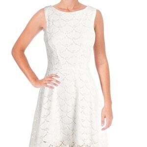 Aqua white lace dress size small.